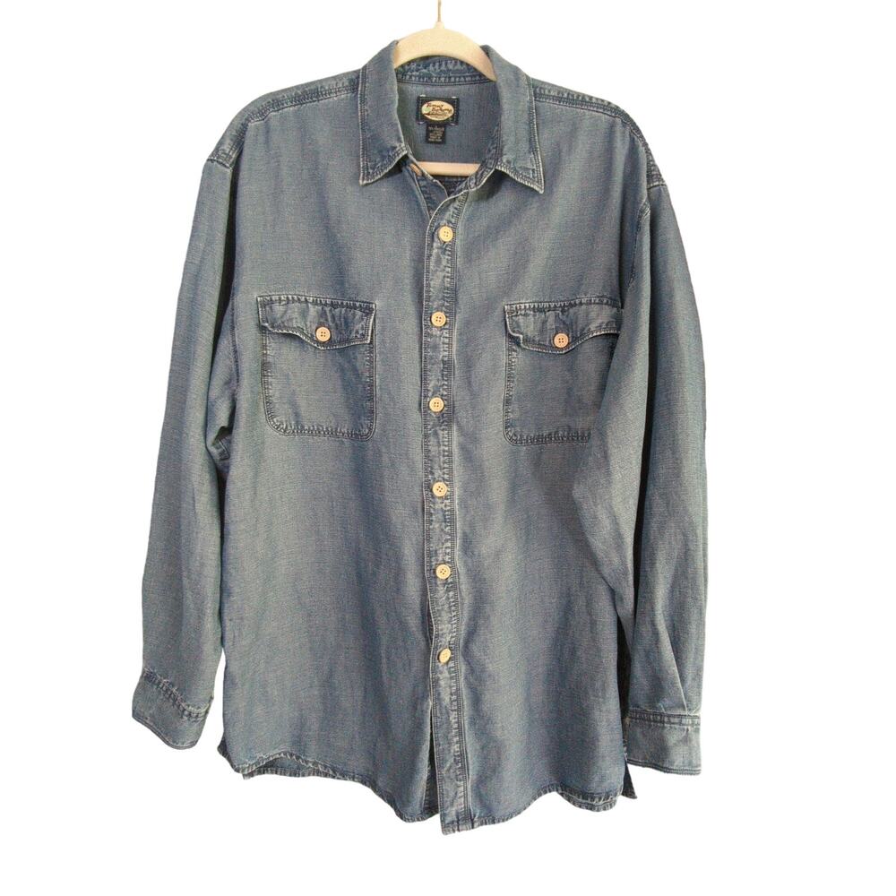 Tommy Bahama Blue Casual Button Down Shirt Relaxed Fit